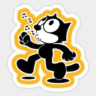 Whistlin' Kitty Sticker